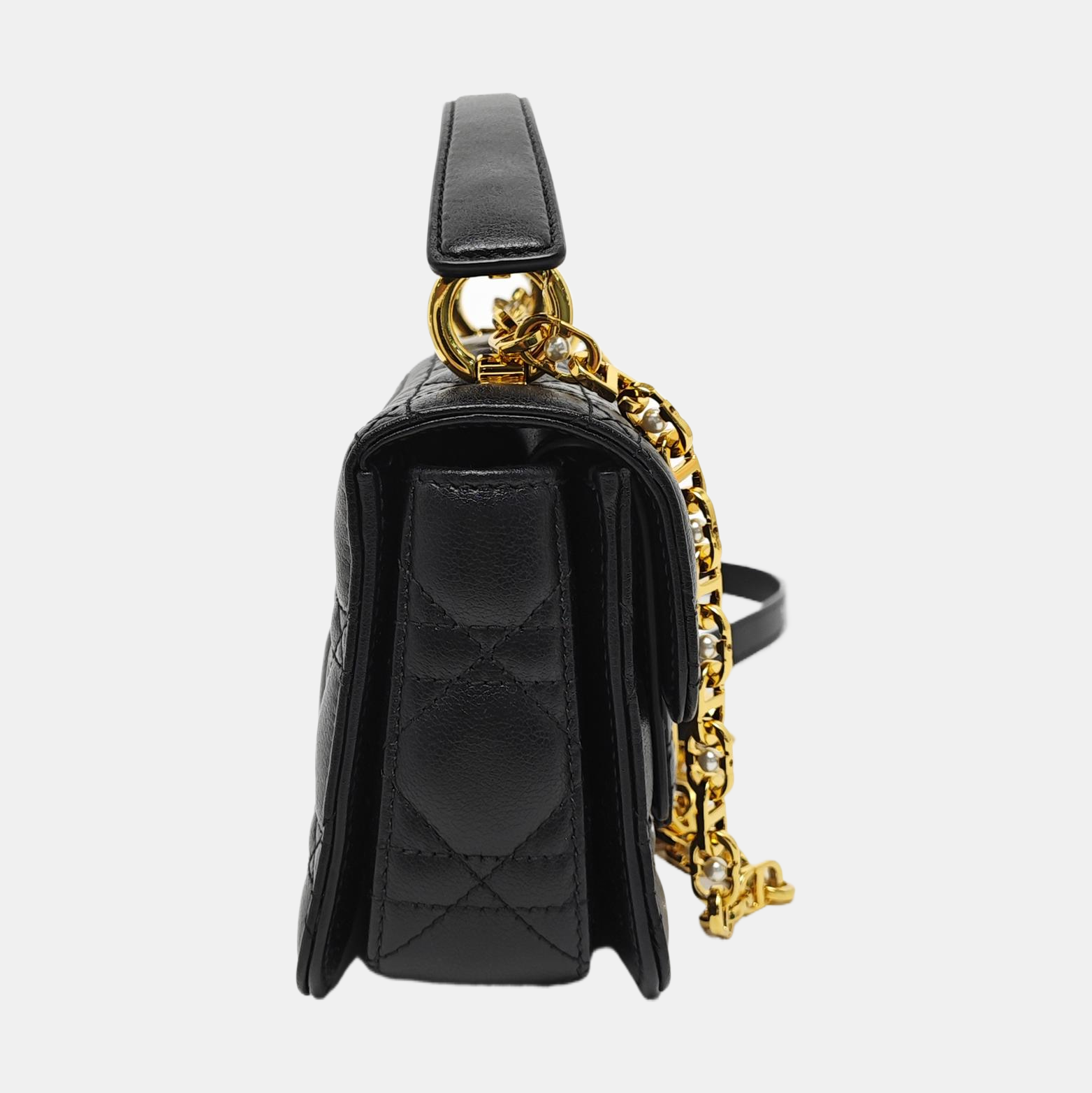 Dior Caro Mini Cannage Calfskin Black