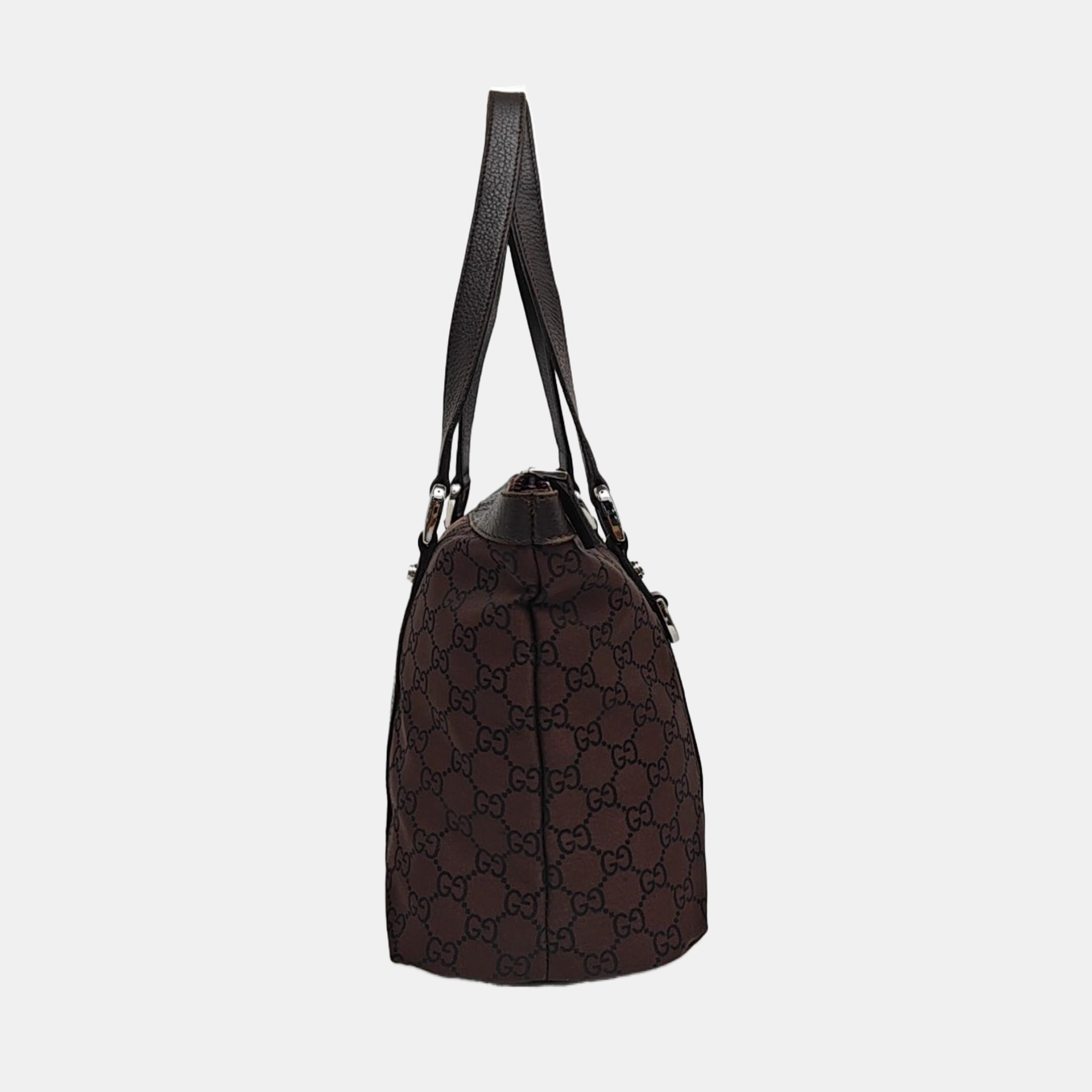 Monogram Canvas Tote Bag Brown