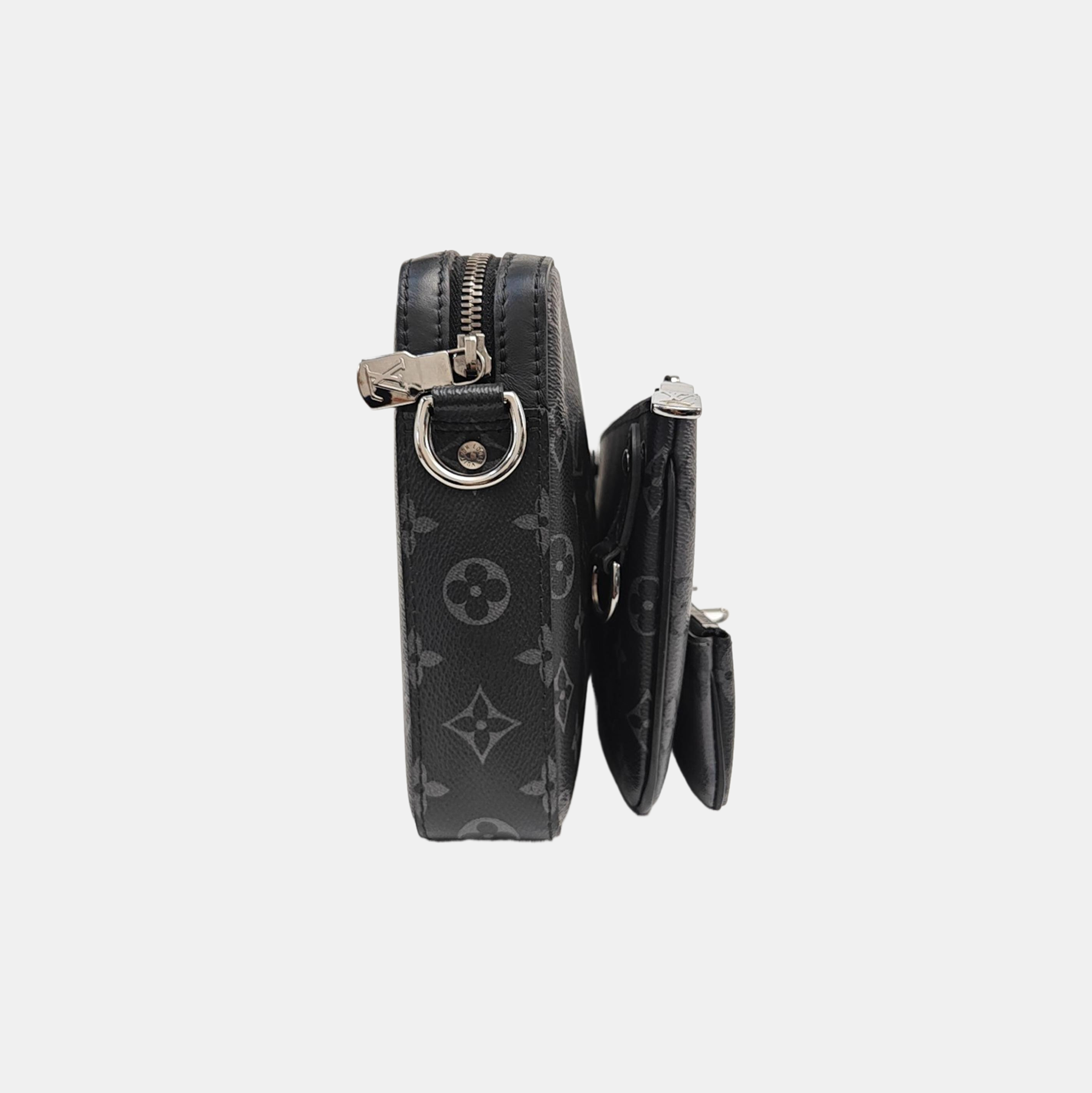 TRIO Monogram Coated Canvas Gray