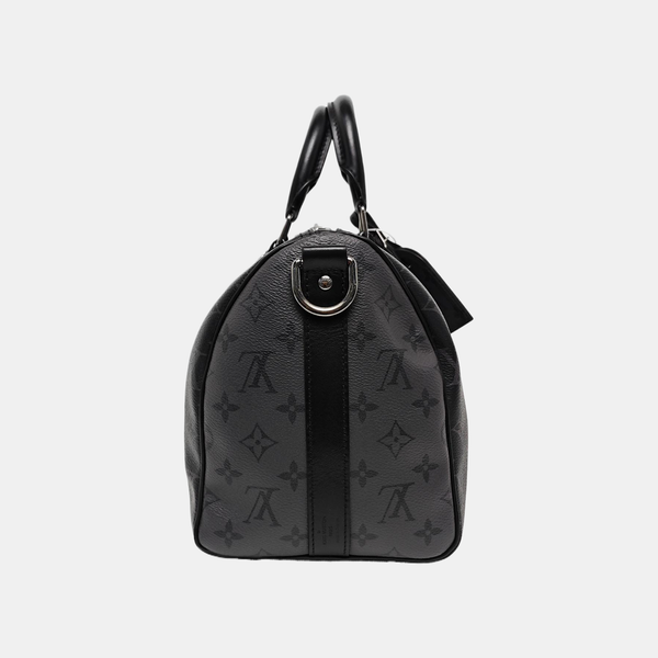 KEEPALL 35 Monogram Coated Canvas Black