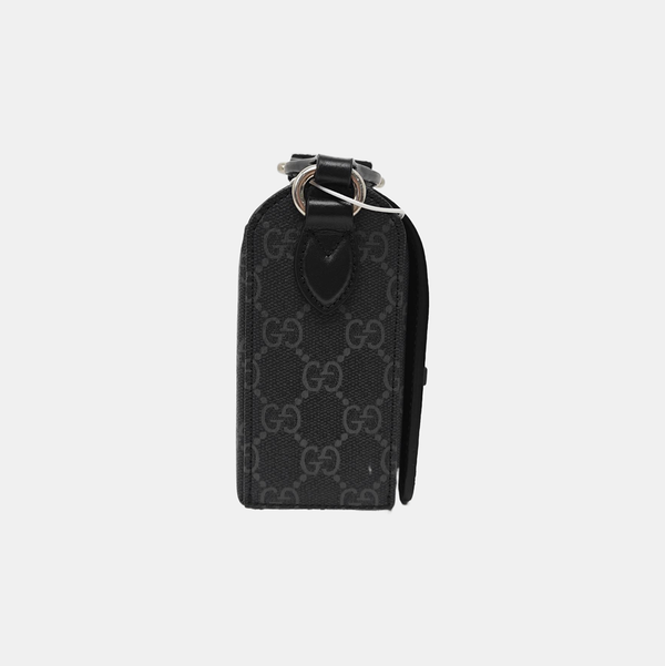 Horsebit 1955 Mini Monogram Coated Canvas Black