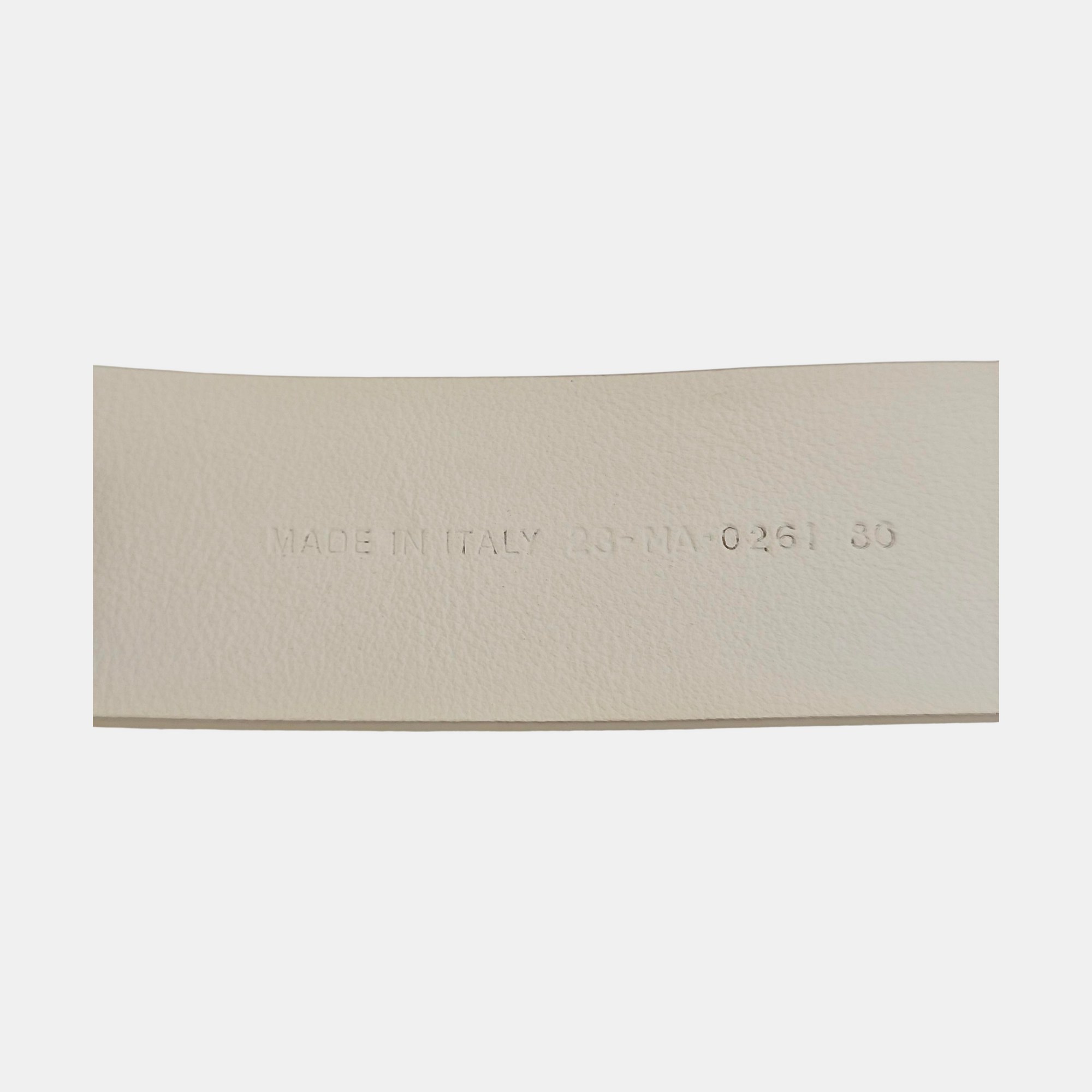 Leather Belt White