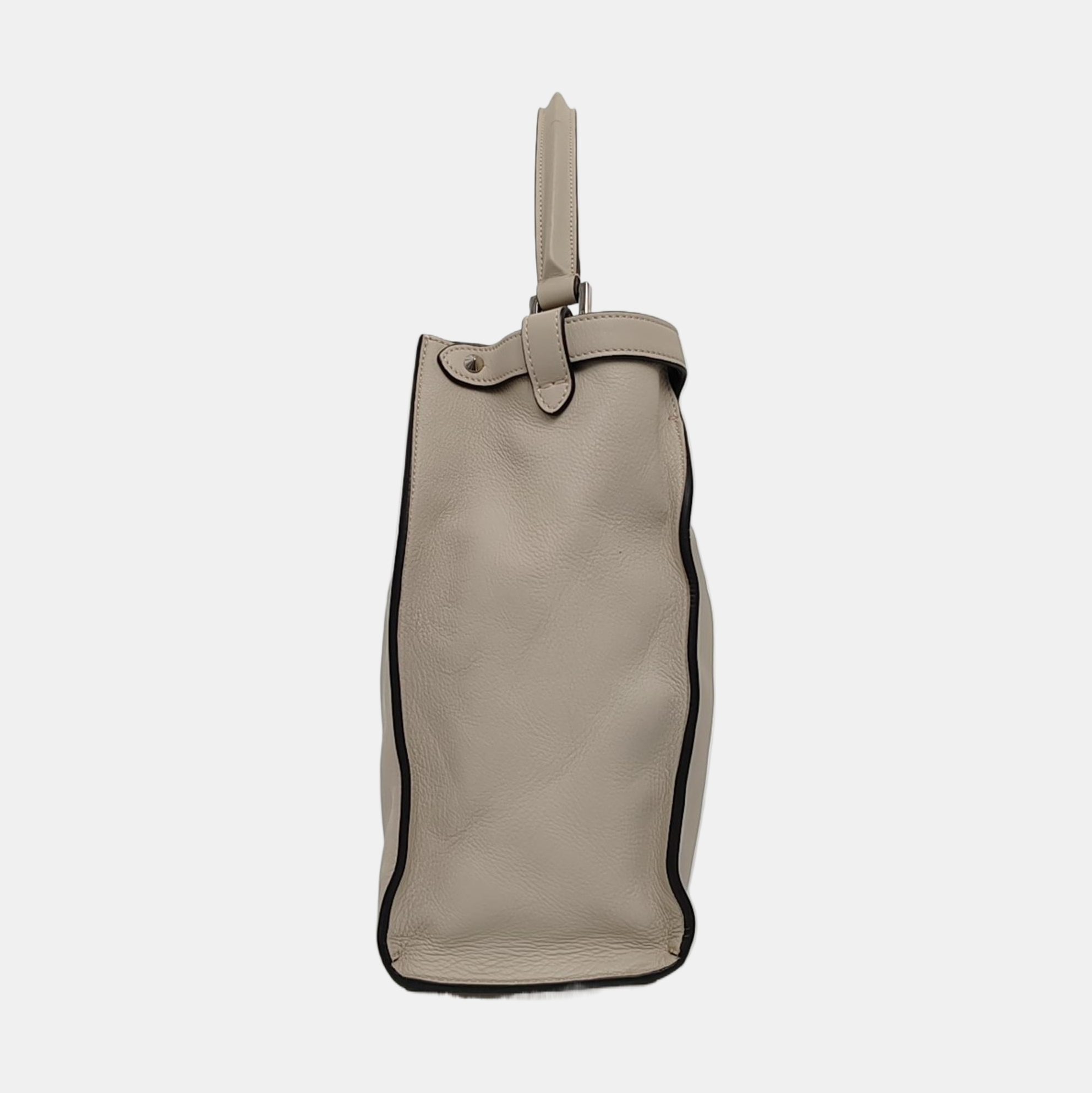 Authenticated pre-owned  Peekaboo Essential Calfskin White - Tote Bag at Looply