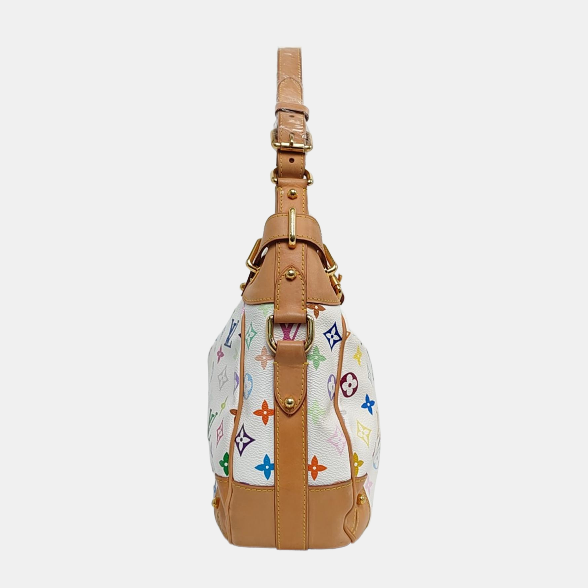 GRETA Monogram Coated Canvas White
