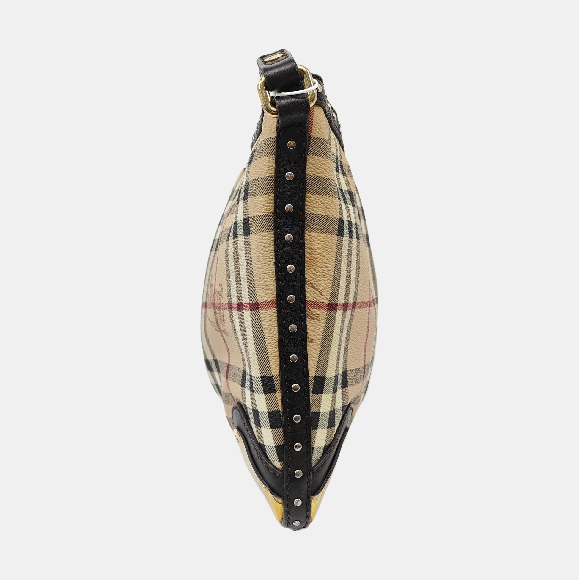 Coated Canvas Shoulder Bag Beige