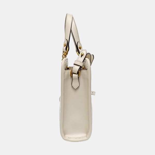 GG Marmont Mini Quilted Calfskin White