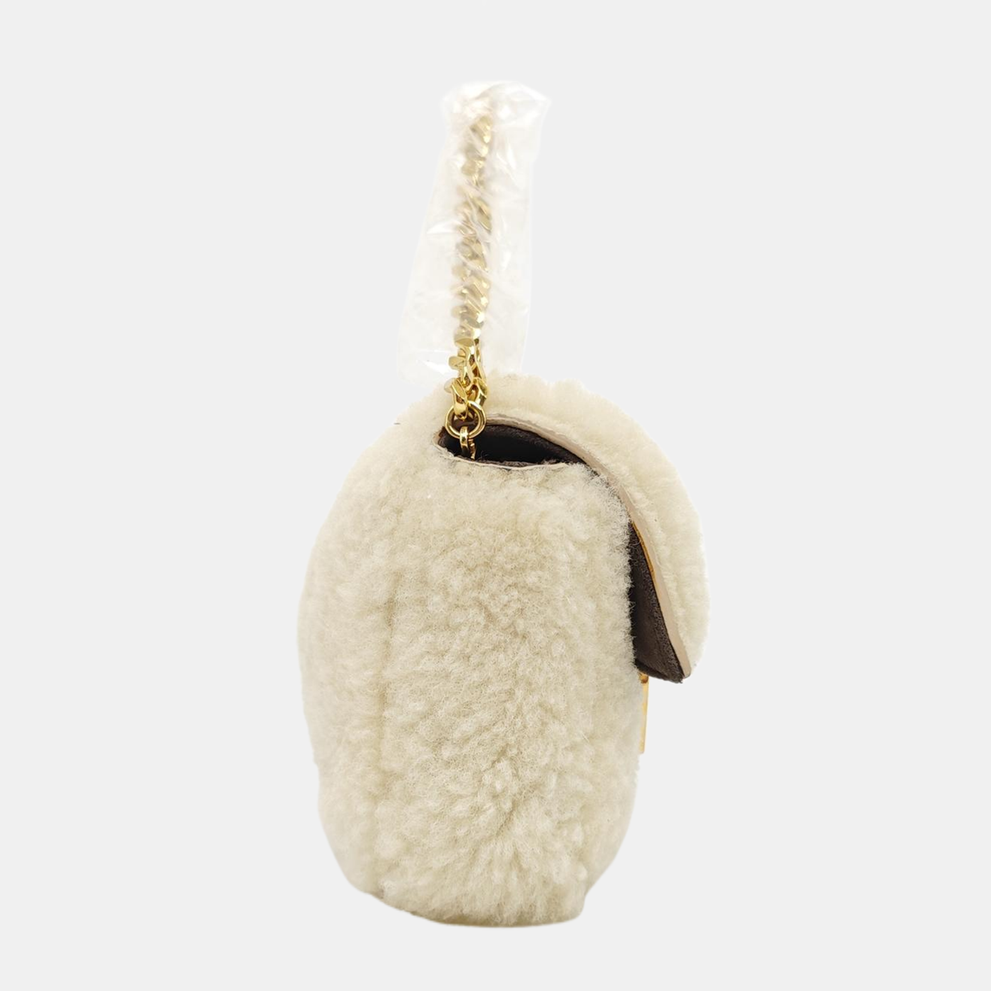 Sheepskin Shoulder Bag Beige