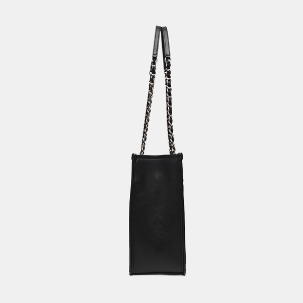 Quilted Calfskin Shoulder Bag Black