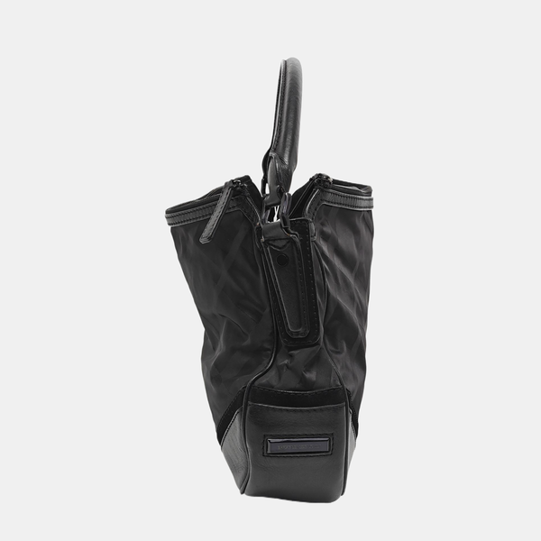 Nylon Top Handle Bag Black
