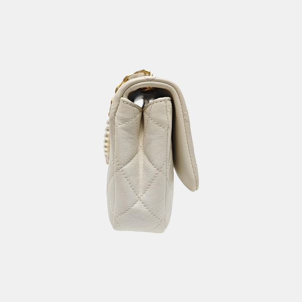 Quilted Calfskin White