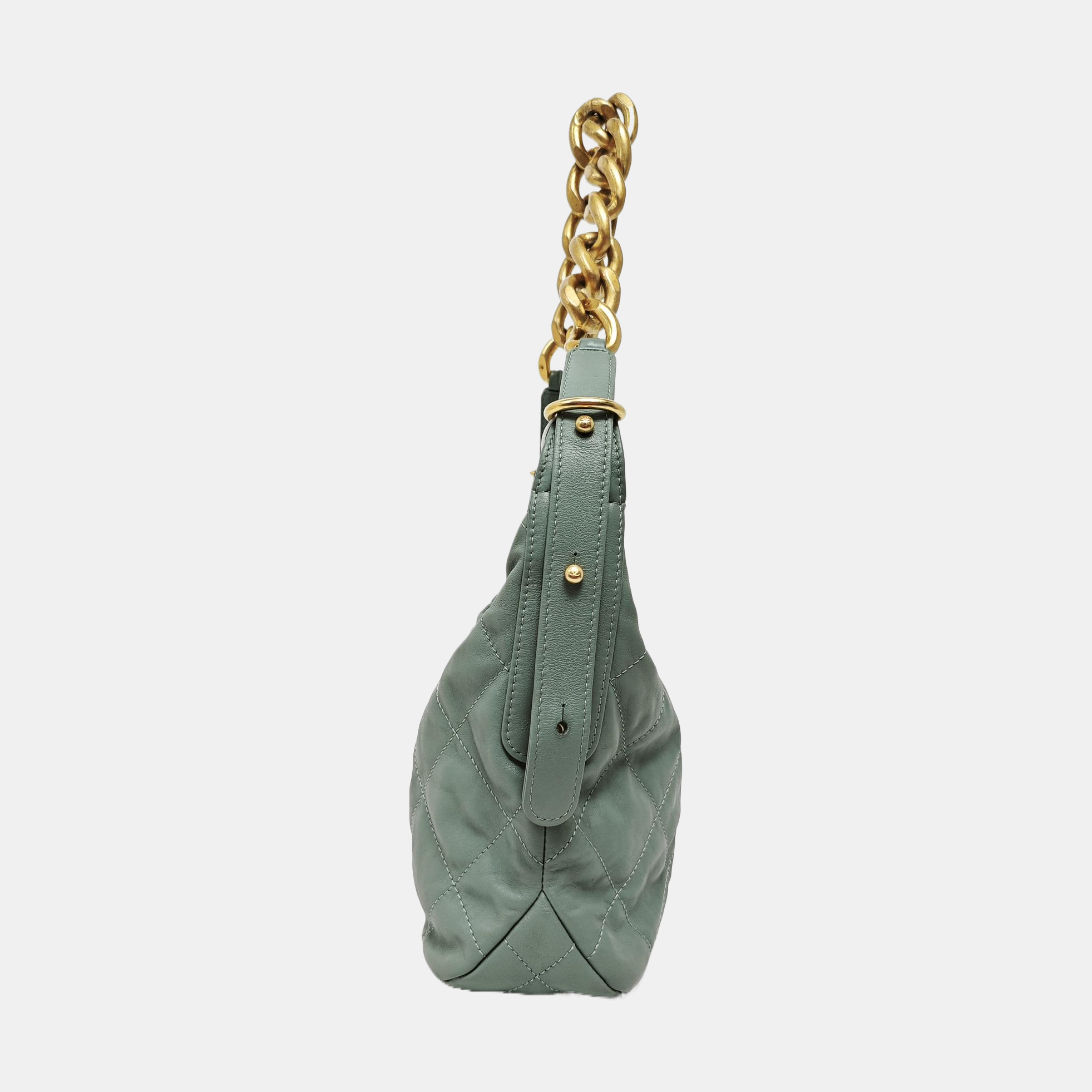 Quilted Calfskin Shoulder Bag Green
