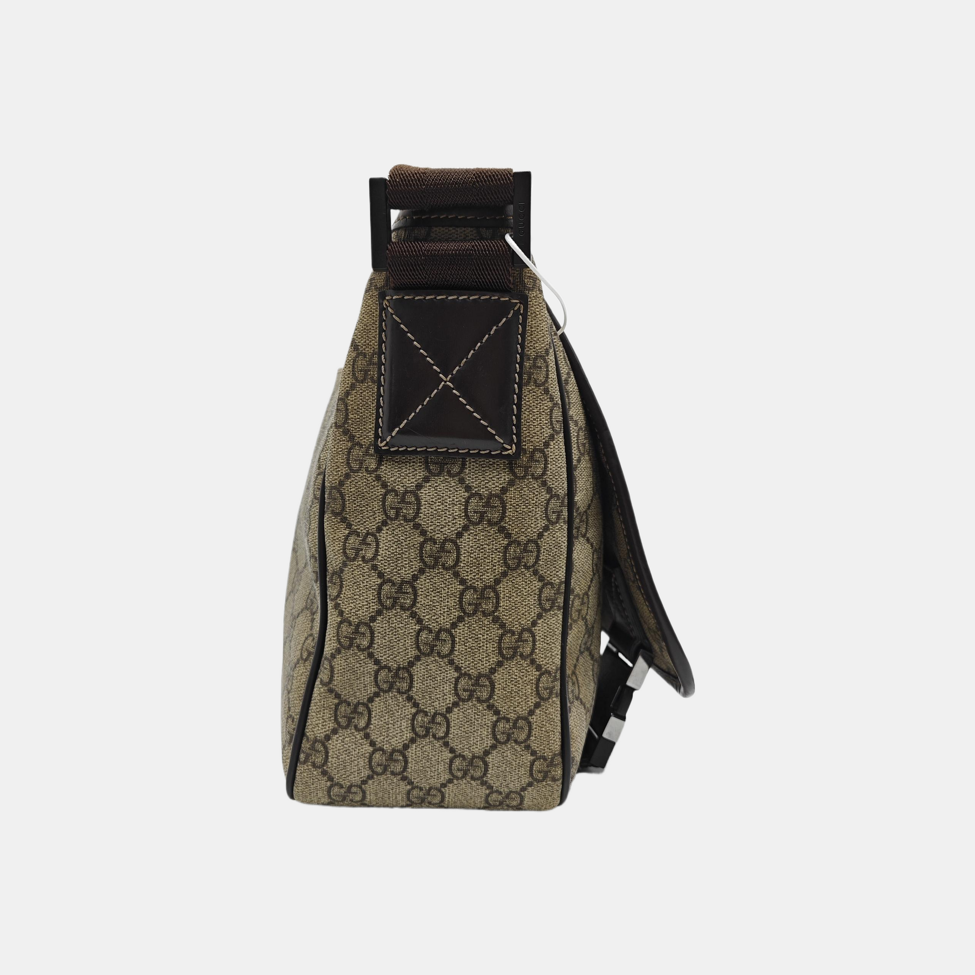 GG Messenger Monogram Coated Canvas Black