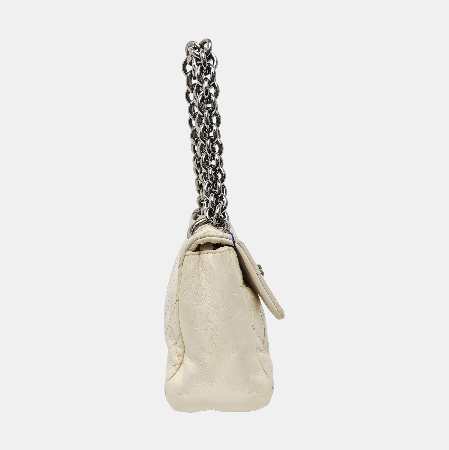 Quilted Lambskin White
