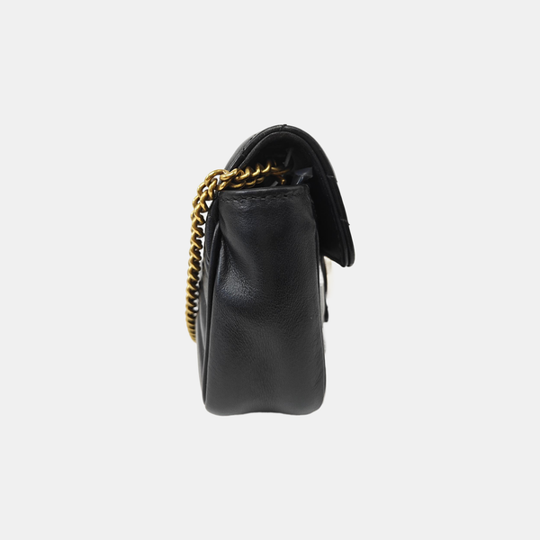 GG Marmont Mini Quilted Calfskin Black