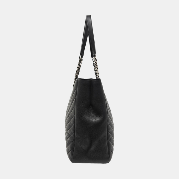 MONOGRAM Chevron Lambskin Black