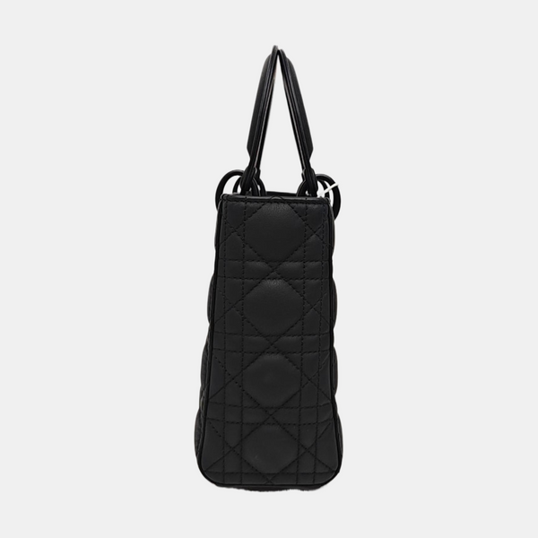 Lady Dior Small Cannage Calfskin Black
