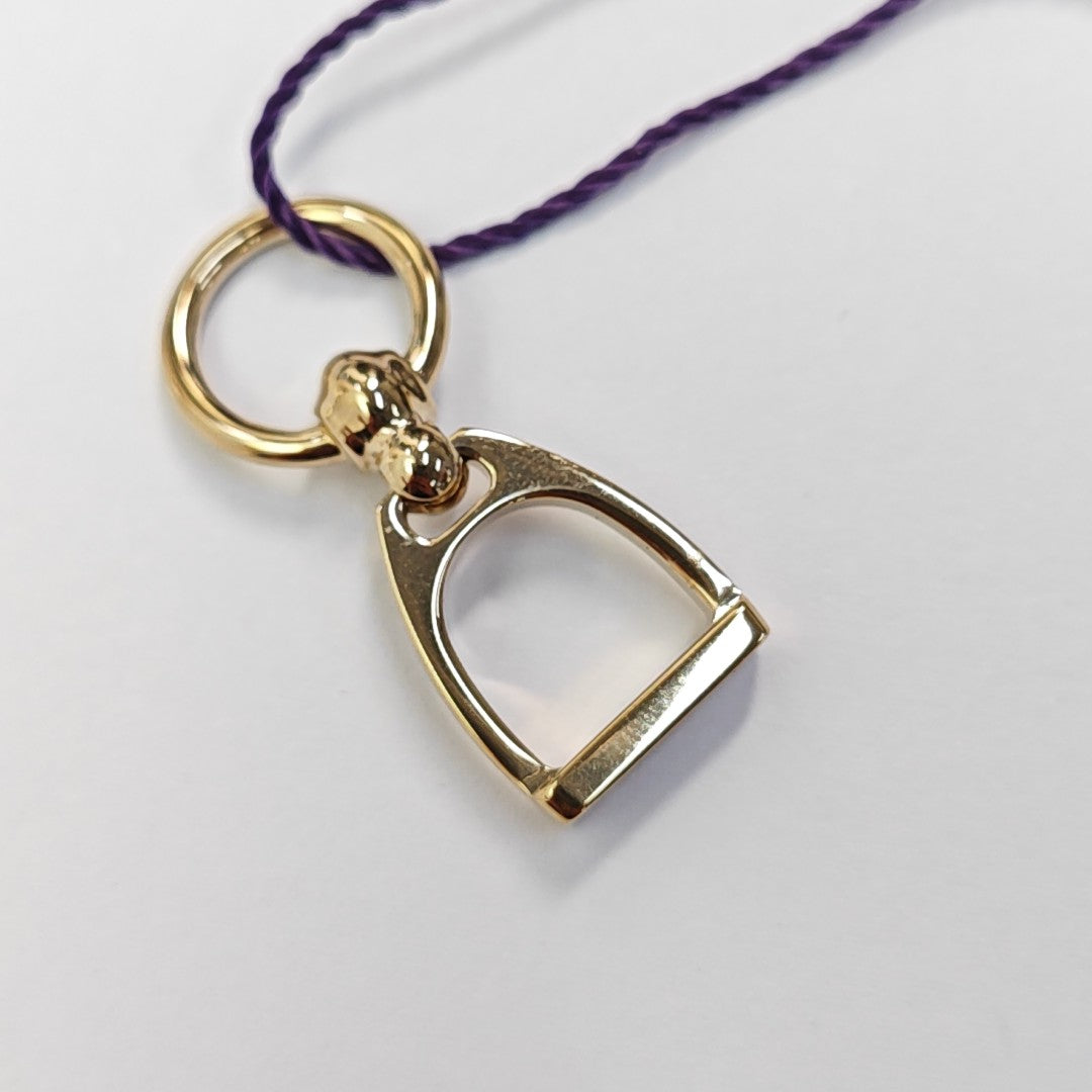 Etrier Metal Gold Pendant