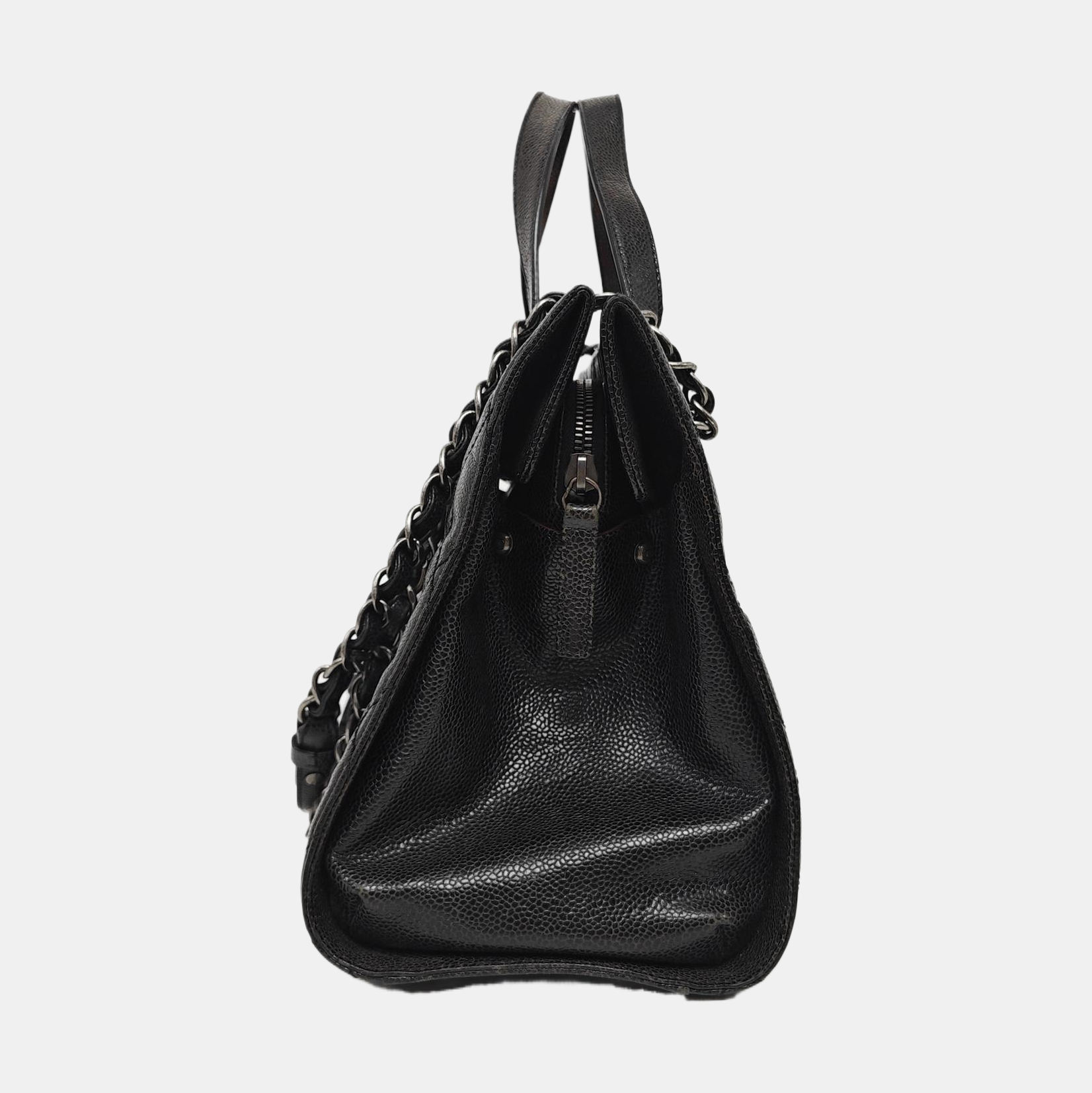 Quilted Calfskin Tote Bag Black