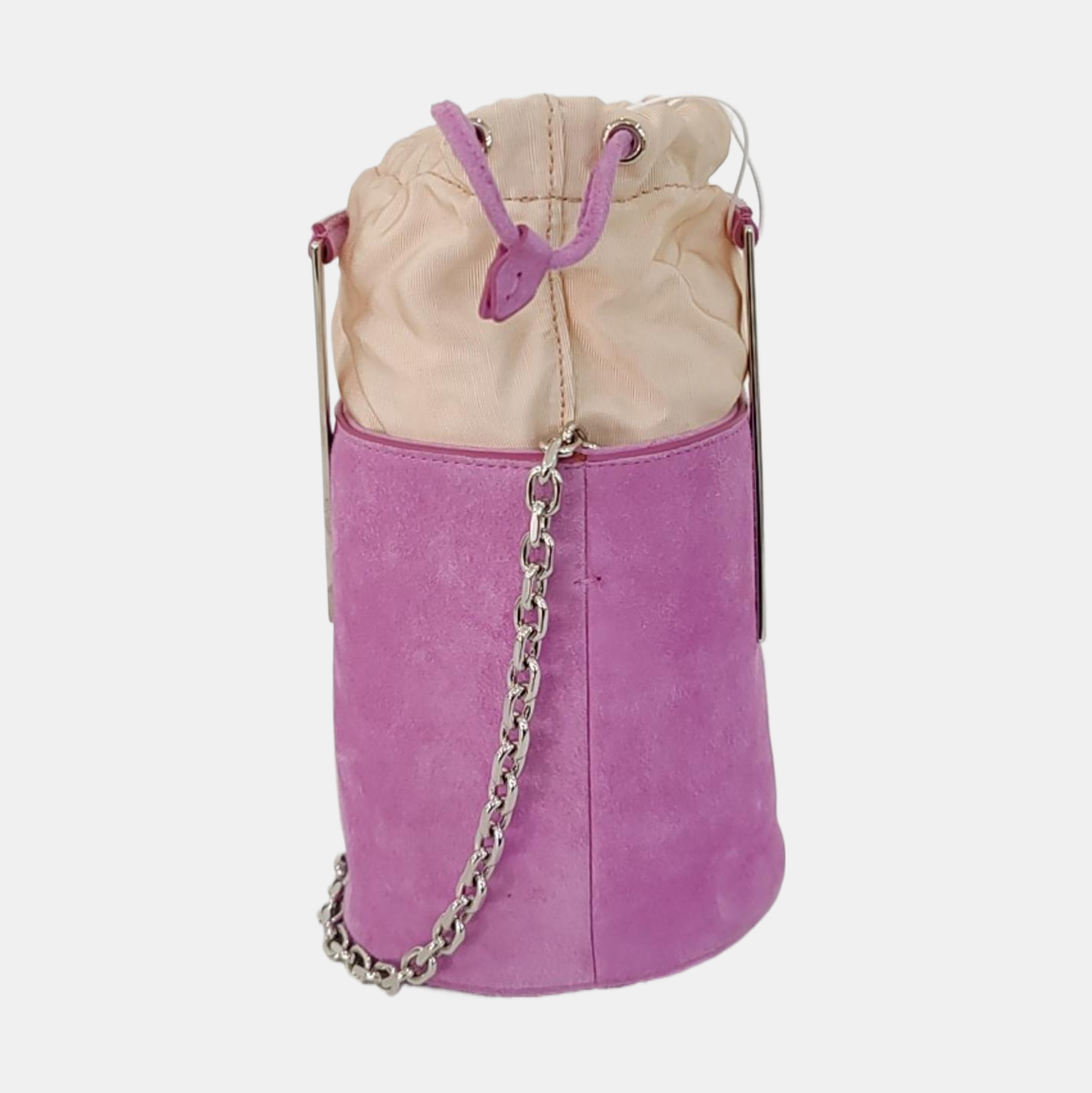 Suede Bucket Bag Pink