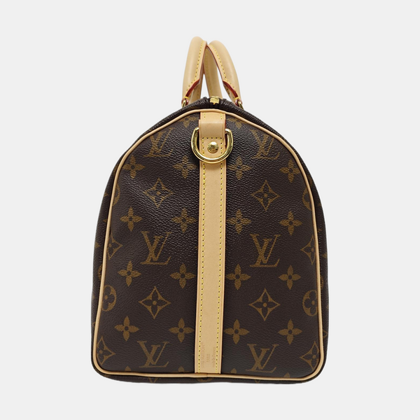 SPEEDY 30 Monogram Coated Canvas Brown