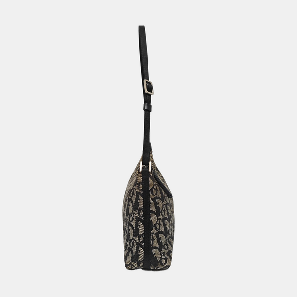 Oblique Canvas Top Handle Bag Black