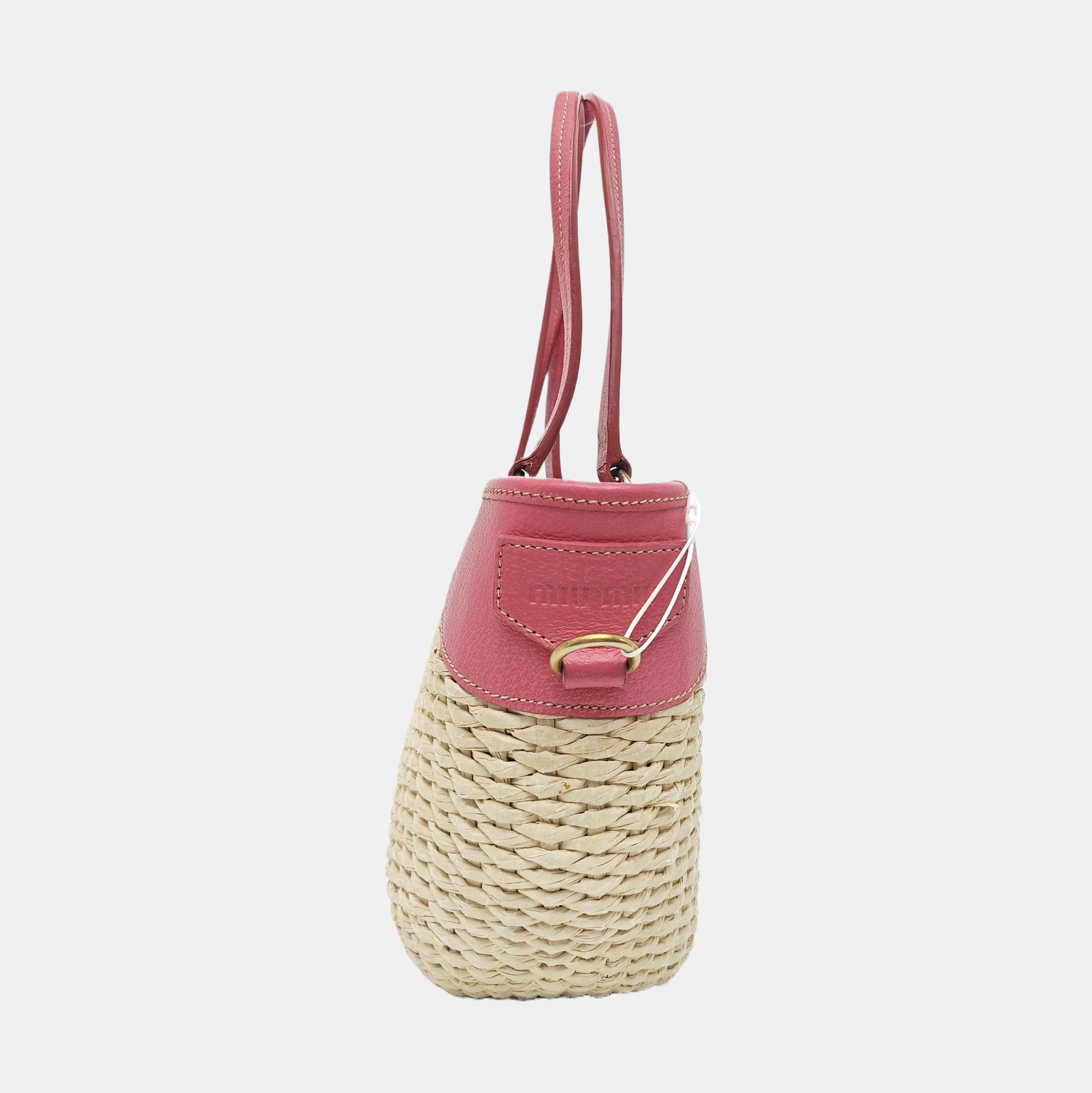 Calfskin Top Handle Bag Beige