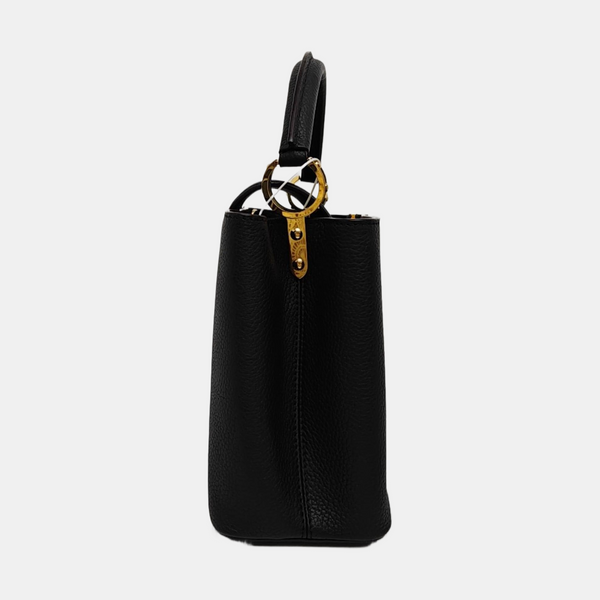 CAPUCINES MM Calfskin Black