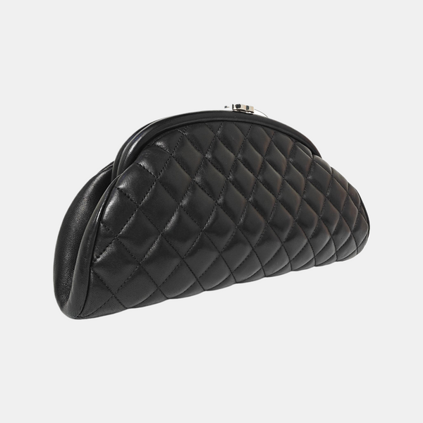 Quilted Lambskin Clutch Black