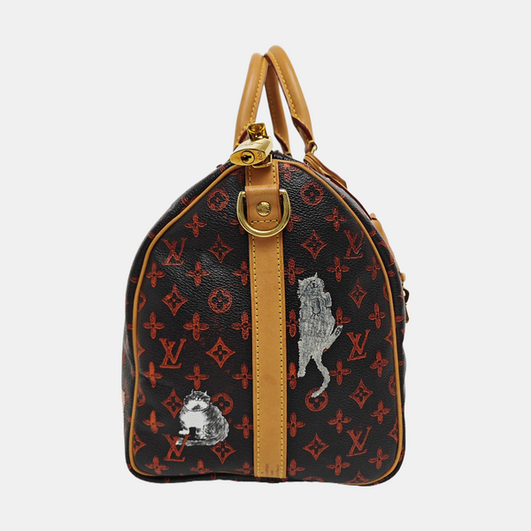 SPEEDY 30 Monogram Coated Canvas Brown