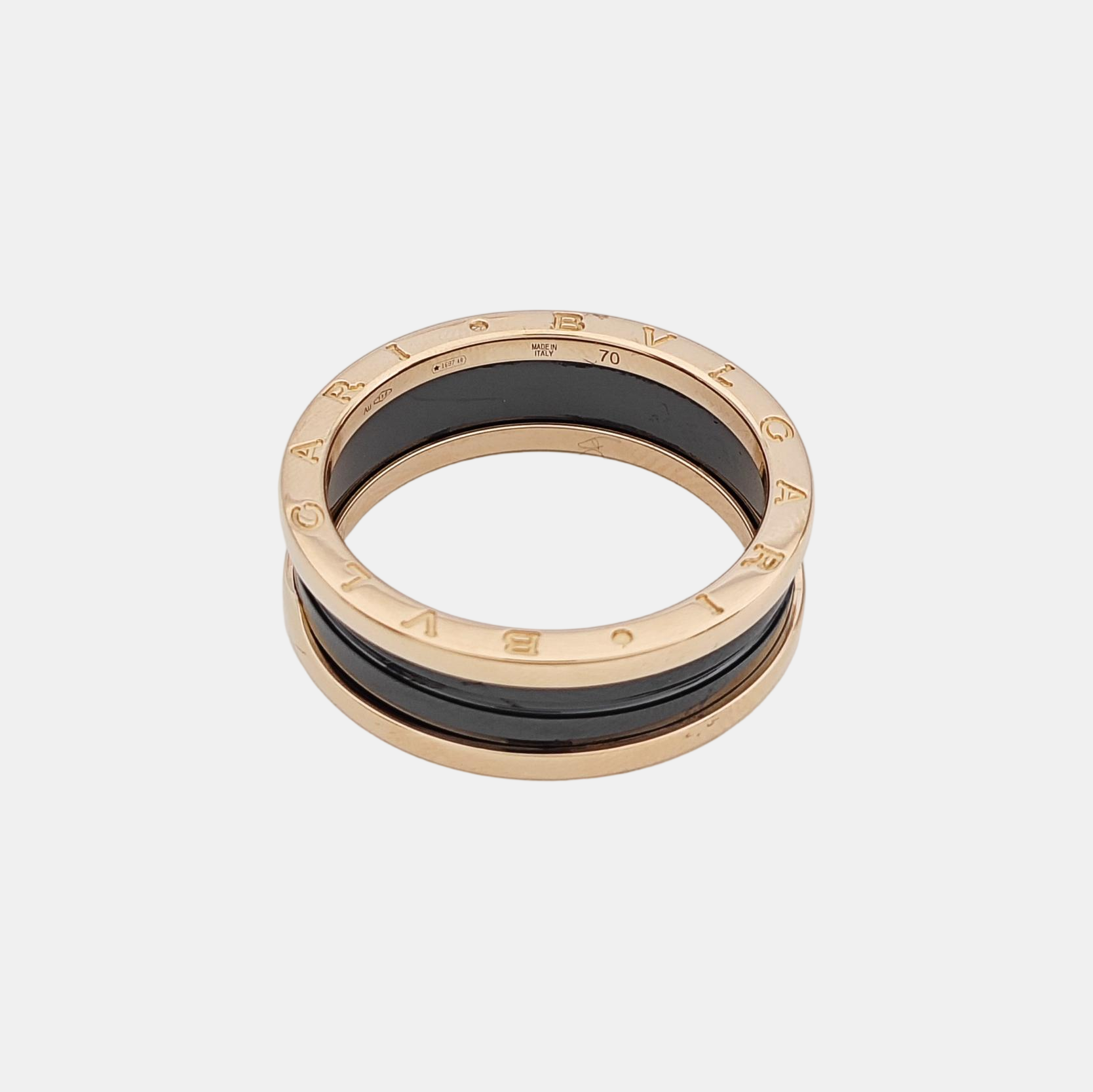 B.ZERO1 18k Rose Gold Ring EU 70