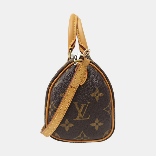 SPEEDY Nano Monogram Coated Canvas Brown