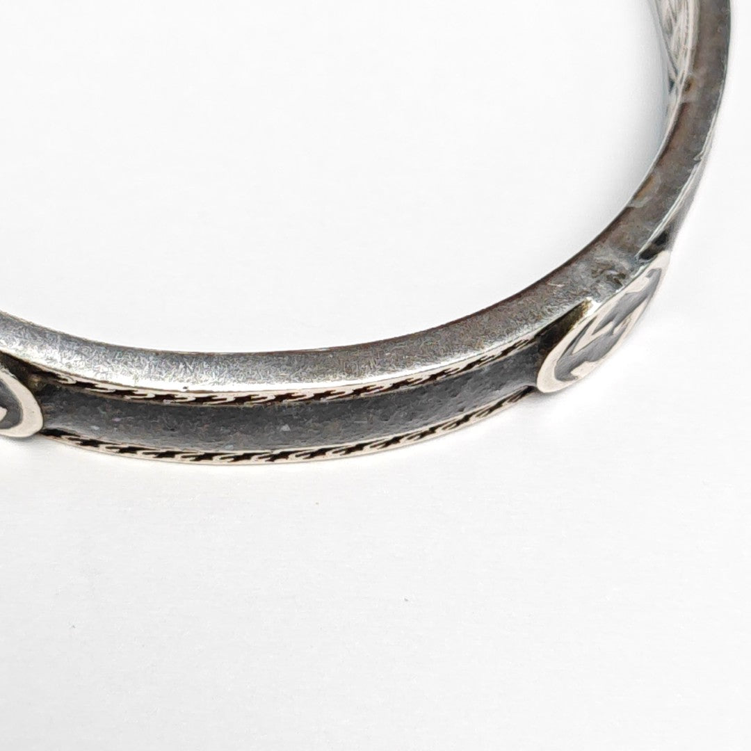 Interlocking G 925 Sterling Silver Bangle