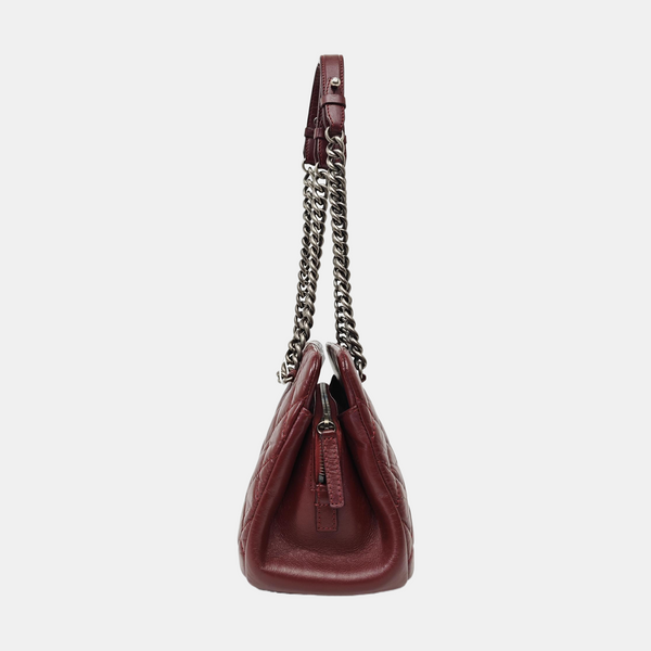 Quilted Calfskin Tote Bag Red