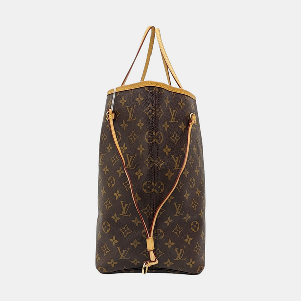 NEVERFULL GM Monogram Coated Canvas Brown