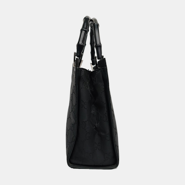 Authenticated pre-owned  Bamboo 1947 Monogram Fabric Black - Tote Bag at Looply