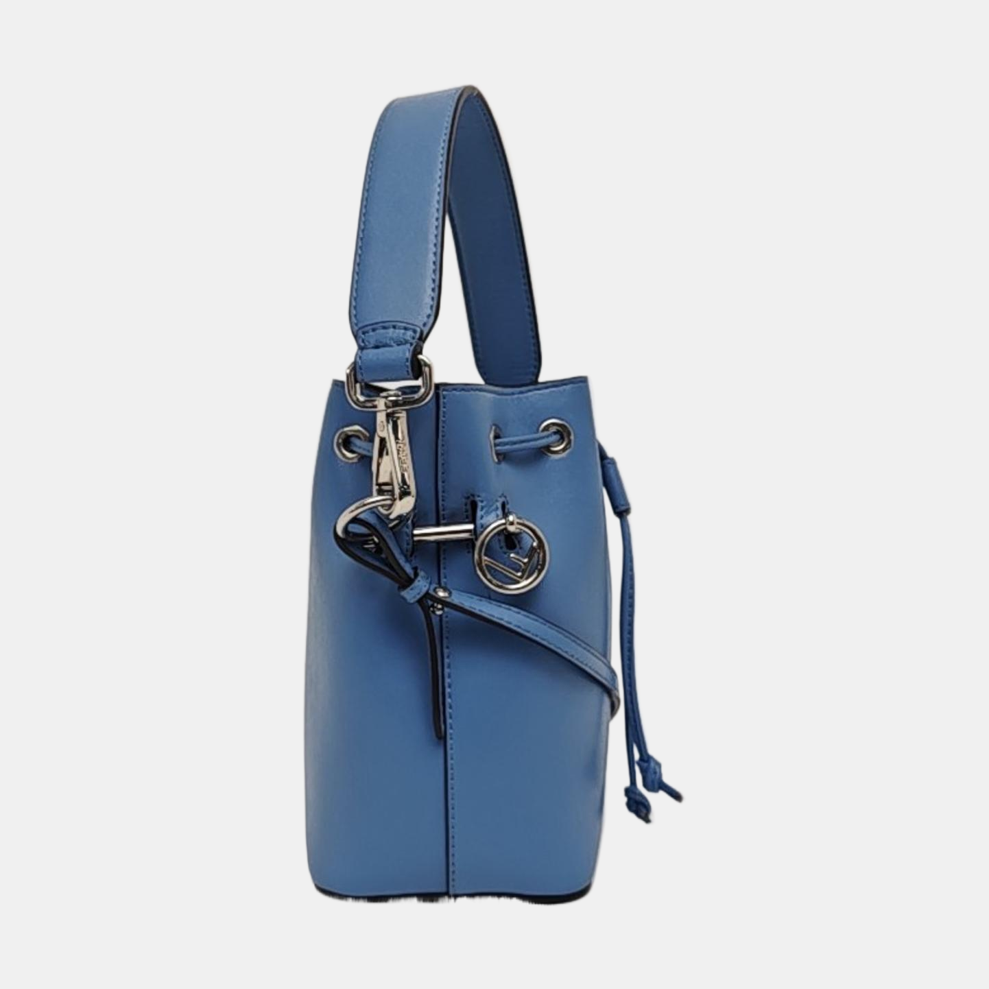 Authenticated pre-owned  Mon Tresor Mini Calfskin Blue - Bucket Bag at Looply
