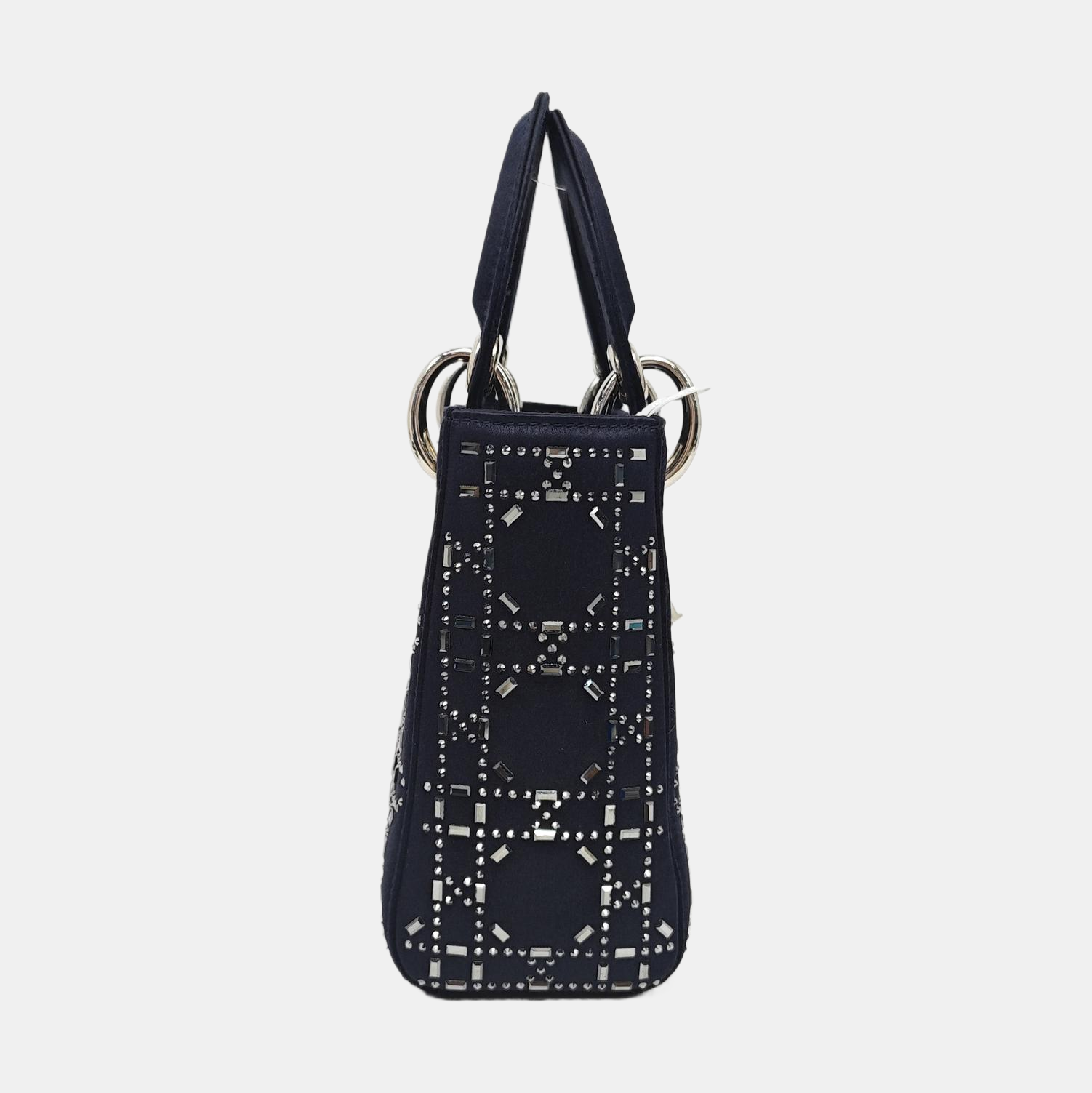 Lady Dior Mini Silk Satin Blue