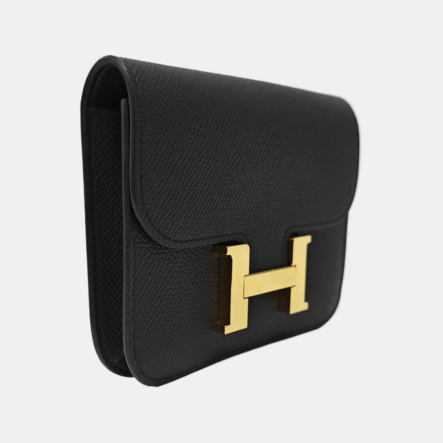 Constance Slim Epsom Black Wallet