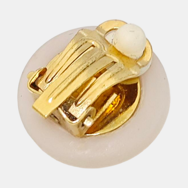 Metal White Clip On Earrings