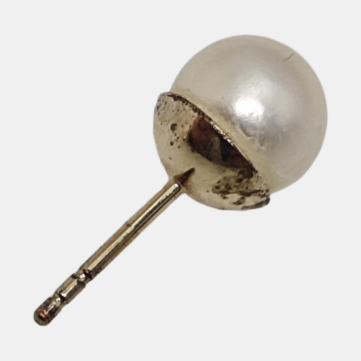 Dior Tribales Metal White Stud Earrings