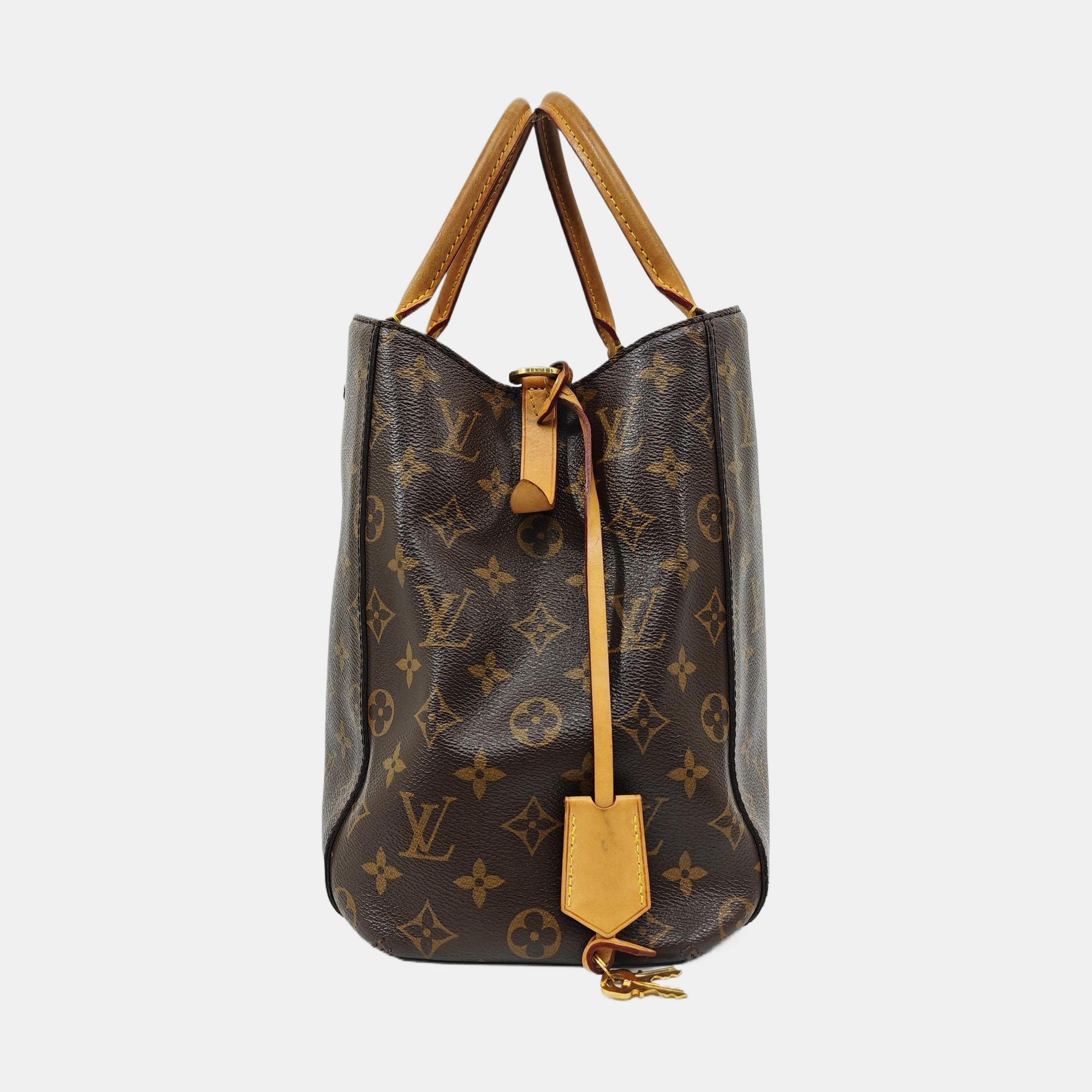 MONTAIGNE GM Monogram Coated Canvas Brown
