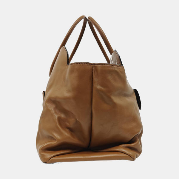 Calfskin Shoulder Bag Brown