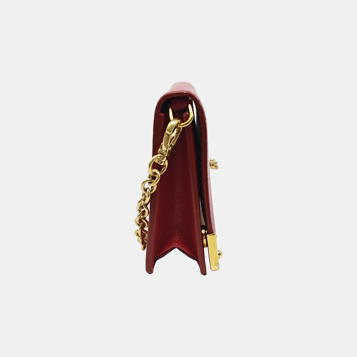 Saffiano Calfskin Shoulder Bag Red