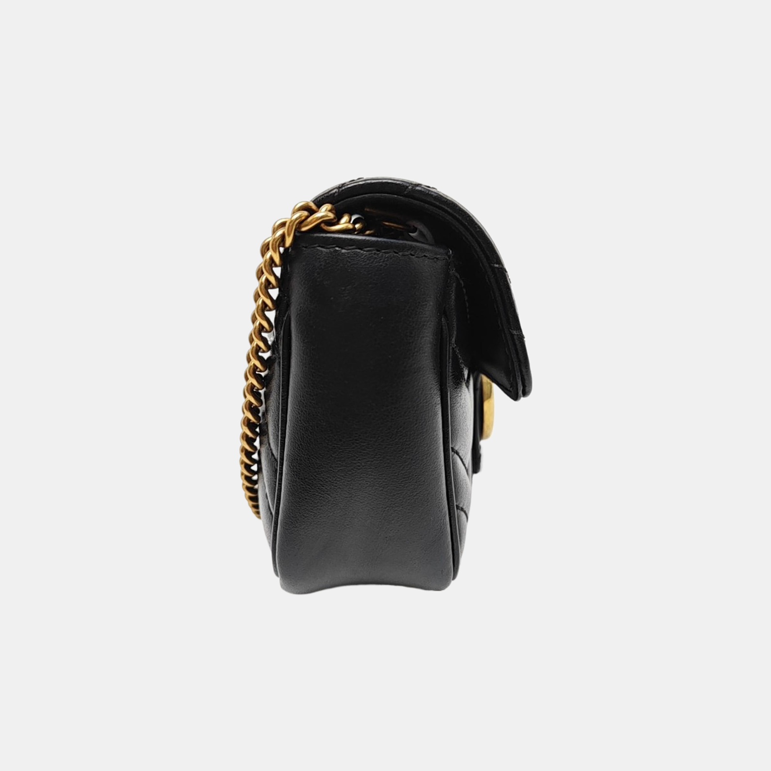 GG Marmont Mini Quilted Calfskin Black