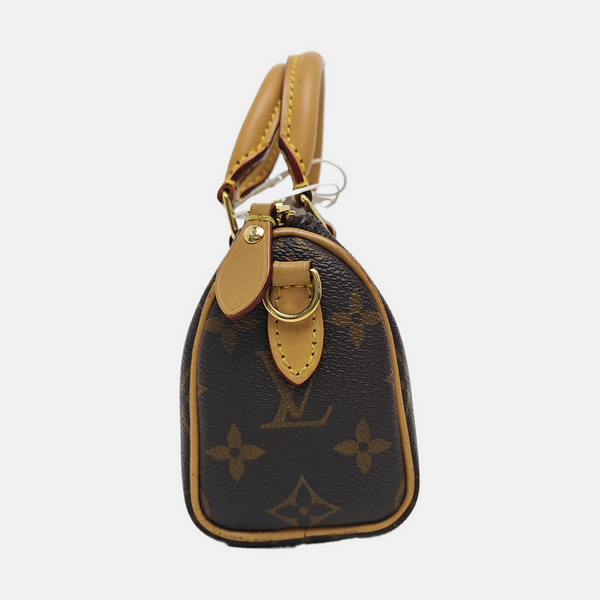 SPEEDY Nano Monogram Coated Canvas Brown