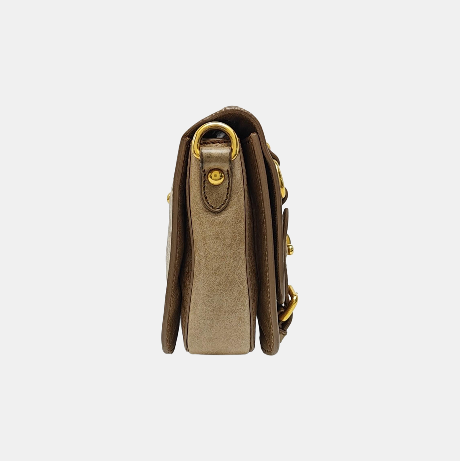 Calfskin Shoulder Bag Beige