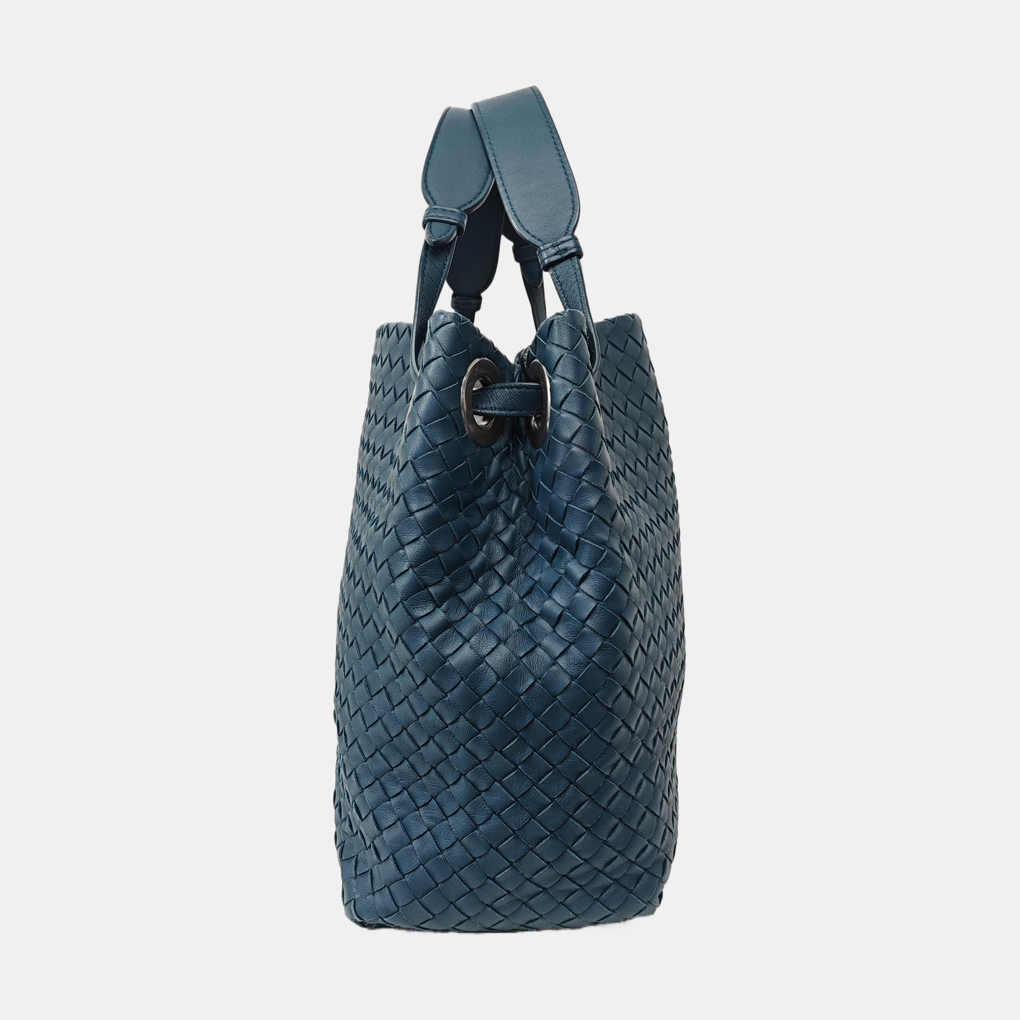 Lambskin Tote Bag Blue