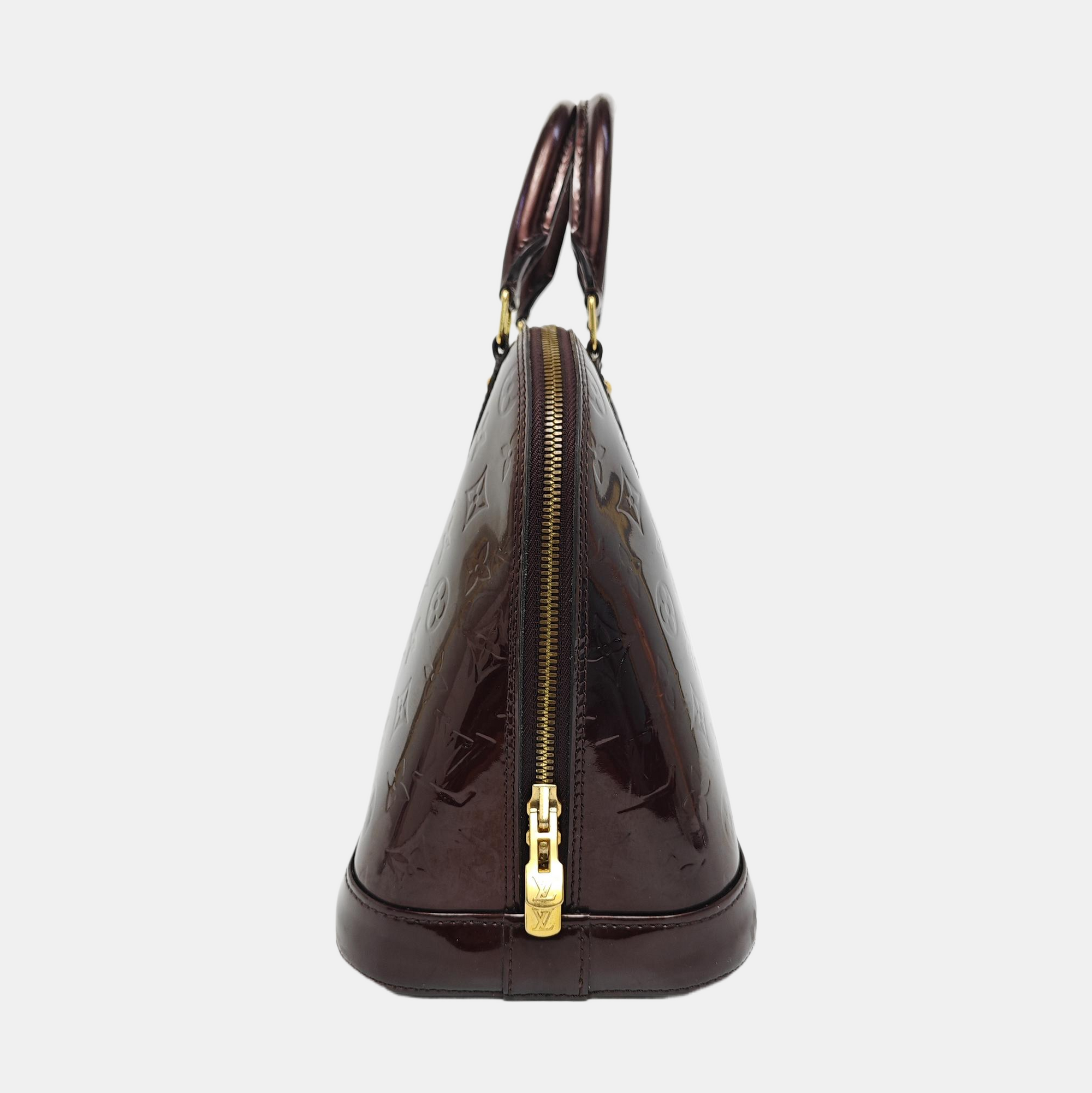 ALMA PM Monogram Patent Leather Red
