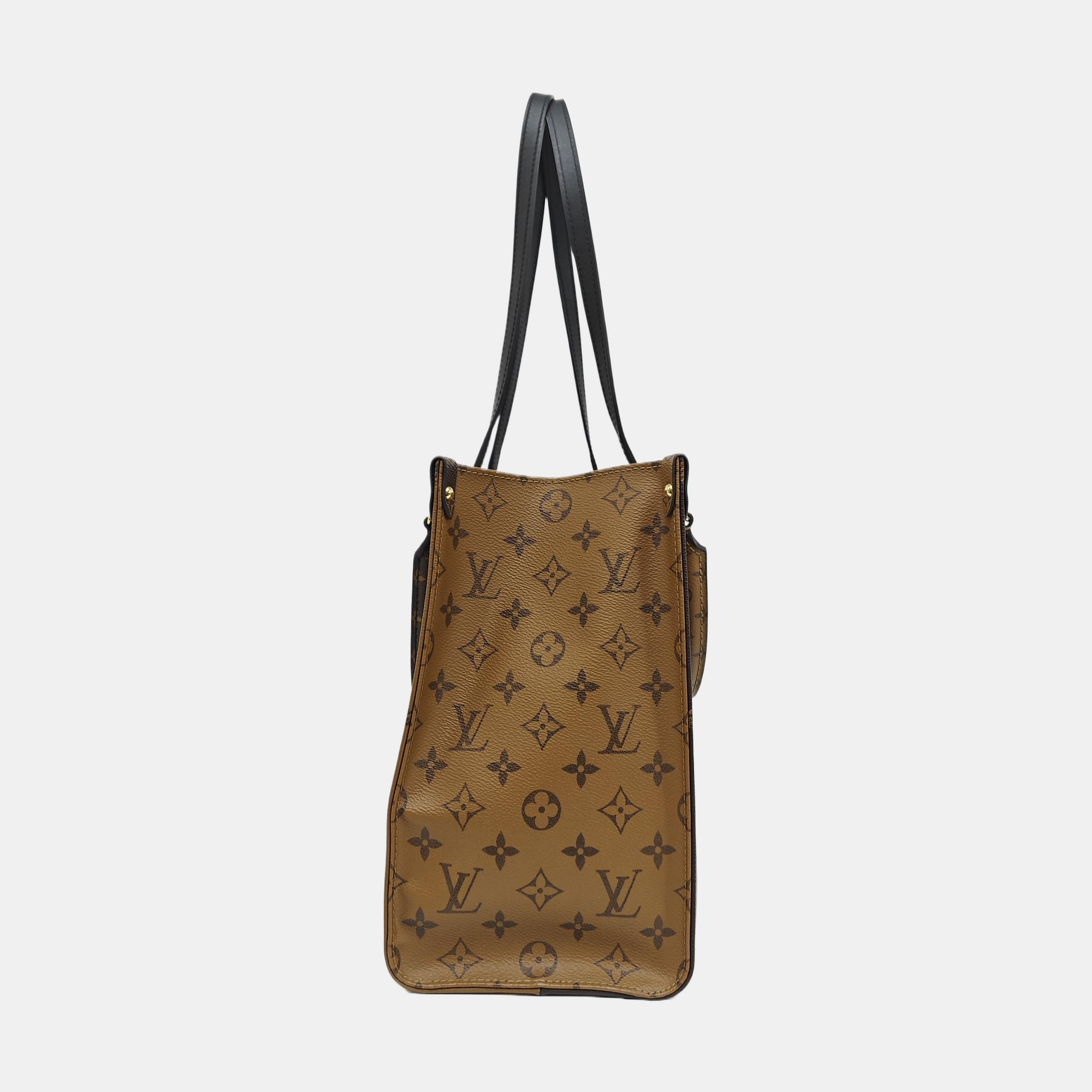 ONTHEGO MM Monogram Coated Canvas Brown