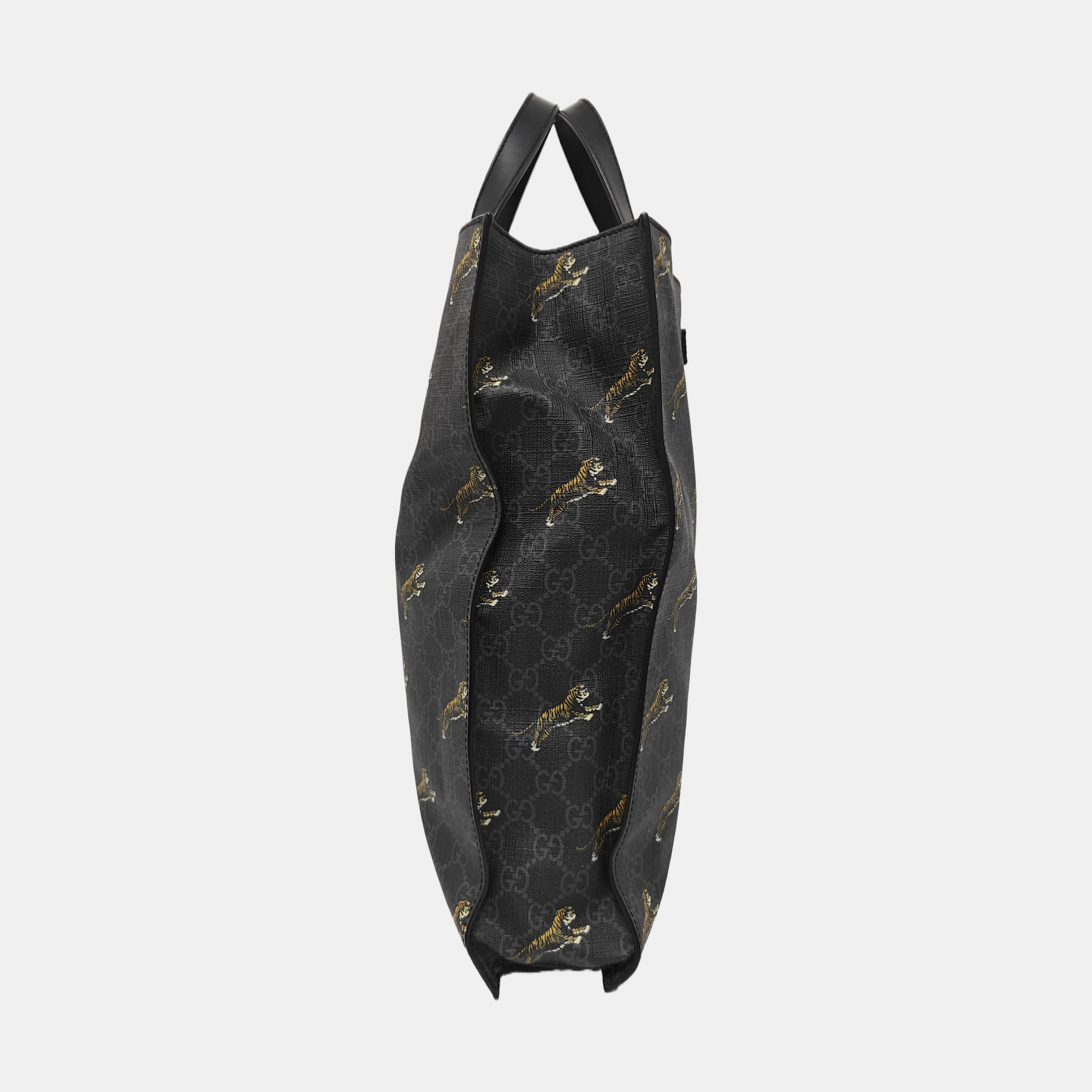 GG Supreme Monogram Coated Canvas Black
